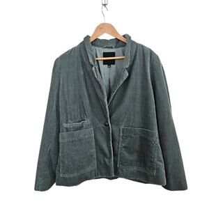 MADEWELL Corduroy Crop Dorset Blazer in Faded Shale Size XL